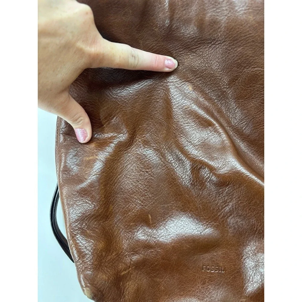 Fossil Maya Hobo Bag, Brown Leather Hobo Purse